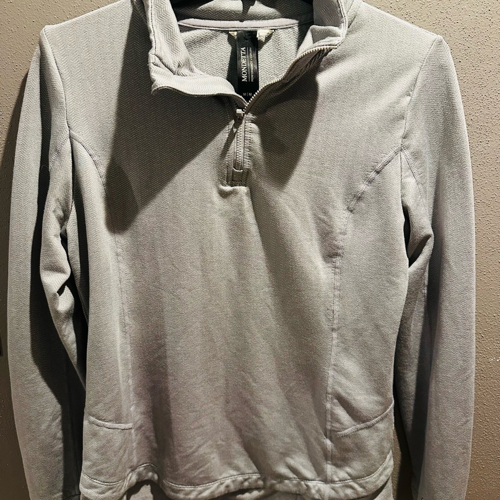 Womens Gray Quarter-Zip Monday’s Sweatshirt